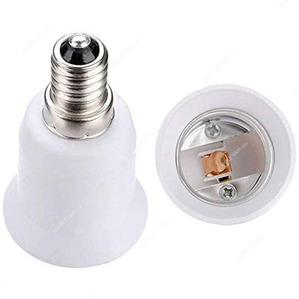 Lamp Holder, E14 to E27, White, 5 Pcs/Pack