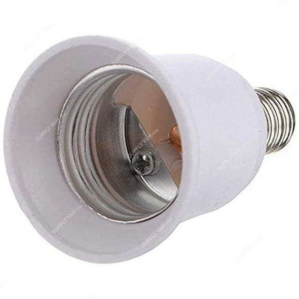 Lamp Holder, E14 to E27, White, 6 Pcs/Pack