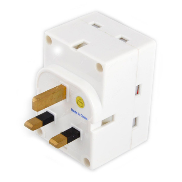 Terminator Electrical Socket, TMA-10, 3 Way, 2500W, 13A, White