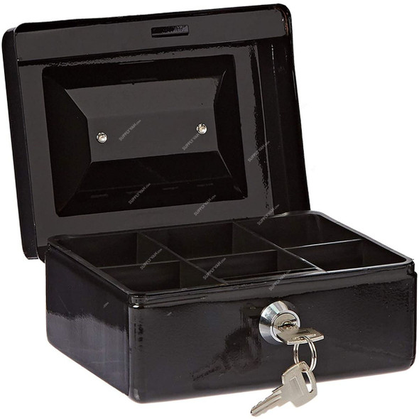 Cash Box, Metal, 90 x 240MM, Black