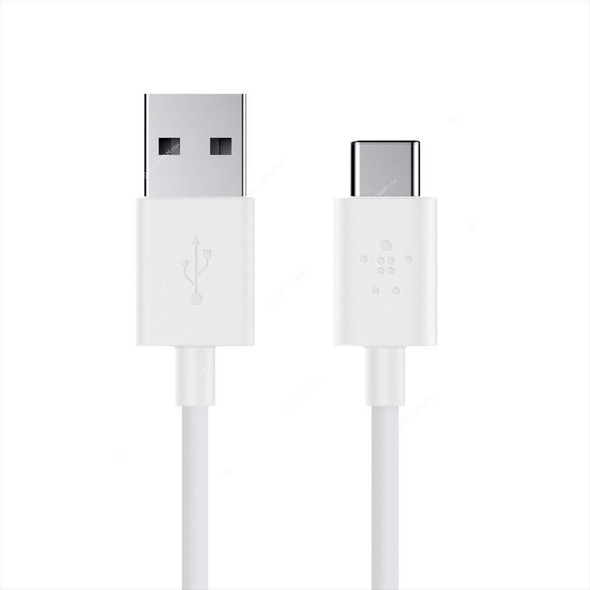 Belkin USB-A to USB-C Cable, F2CU032BT06-WHT, 1.8 Mtrs, White