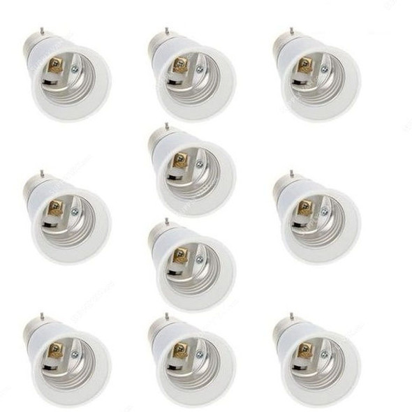 Lamp Holder, B22 to E27 Base, White, 10 Pcs/Pack