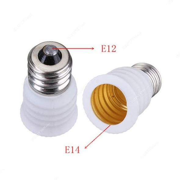 Lamp Holder, PC and Copper, E12 to E14, 30MM, White