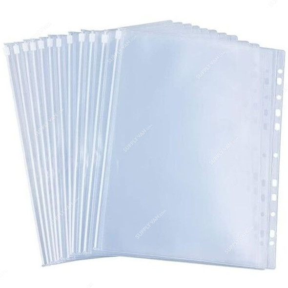 Document Sleeve, Plastic, 11 Holes, 300 x 215MM, Clear, 100 Pcs/Pack