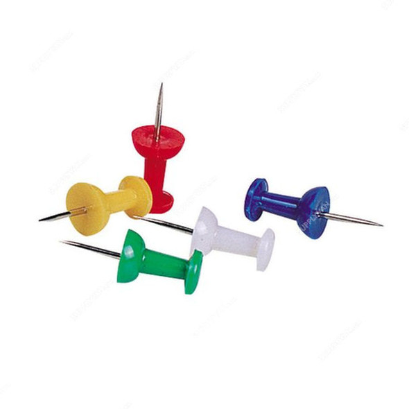 Deli Push Pin, E0021, 23MM, Multicolor, 35 Pcs/Pack