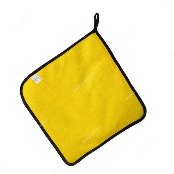 Microfiber Car Cleaning Cloth, 30 x 30CM, Yellow/Grey, 2 Pcs/Pack