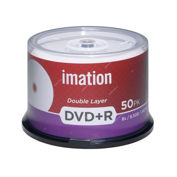 Imation Double Layer DVD+R Disc, 8.5GB, 8x, 240 Min, 200 Pcs/Pack