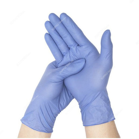 Disposable Gloves, Latex, L, Purple, 100 Pcs/Pack