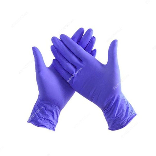 Decdeal Latex Free Disposable Gloves, Nitrile, M, Blue, 100 Pcs/Pack