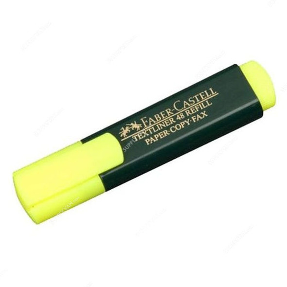 Faber-Castell Highlighter, Textliner 48, Water Based, 3 Line, 1-5MM, Yellow
