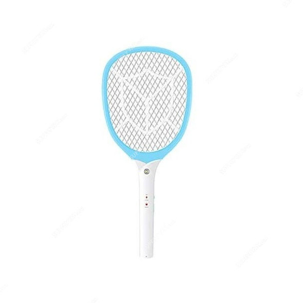 LED Rechargeable Mosquito Swatter, ABS, 1200mAh, Blue/White