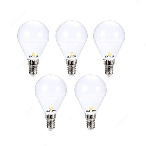 Exup LED Bulb, 7W, E14, 3500K, Warm White, 5 Pcs/Pack