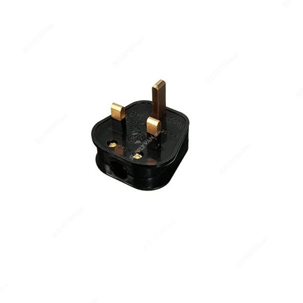 Narken Plug Adapter, 13A, 3 Pin, Black
