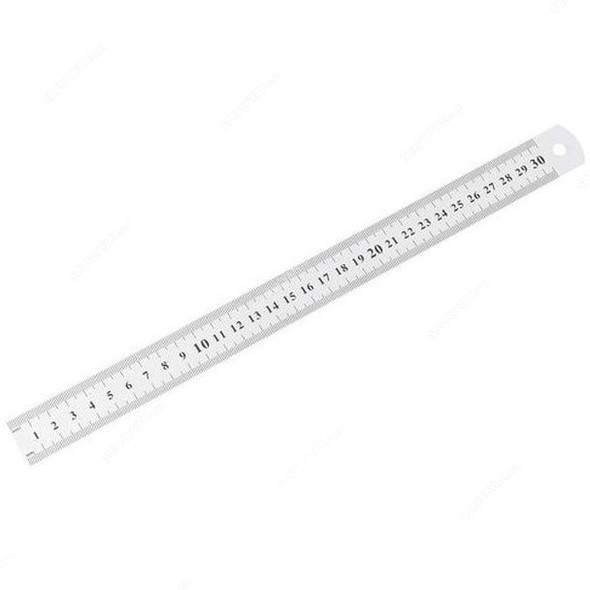 Ruler, Stainless Steel, 30CM, Silver, 12 Pcs/Pack