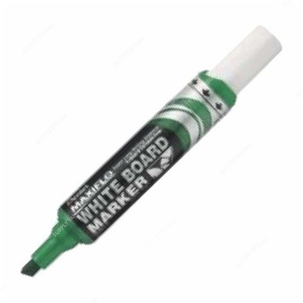 Pentel Maxiflo Whiteboard Marker, MWL6, Chisel Tip, 4MM, Green