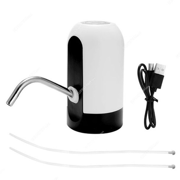 Automatic Electric Water Pump Dispenser, 1200mAh, 13 x 7.5cm, Black/White