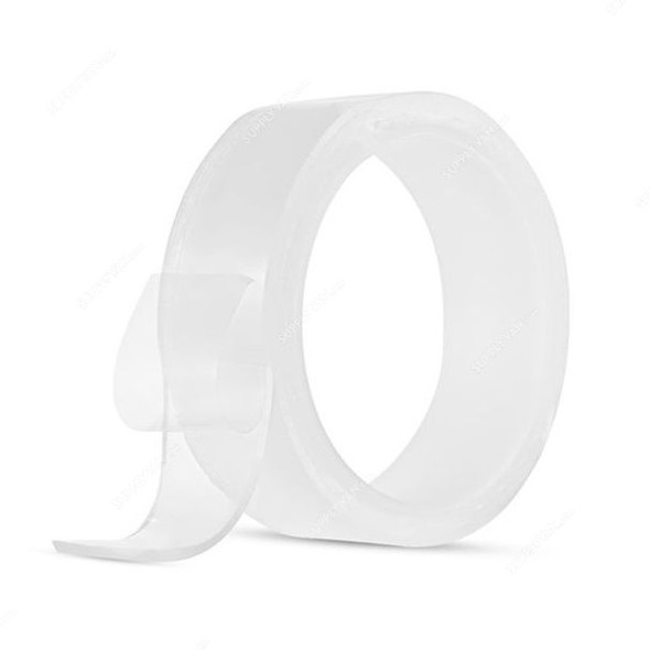 Aibecy Reusable Double Sided Adhesive Tape, Acrylic, 30MM x 1 Mtrs, Clear