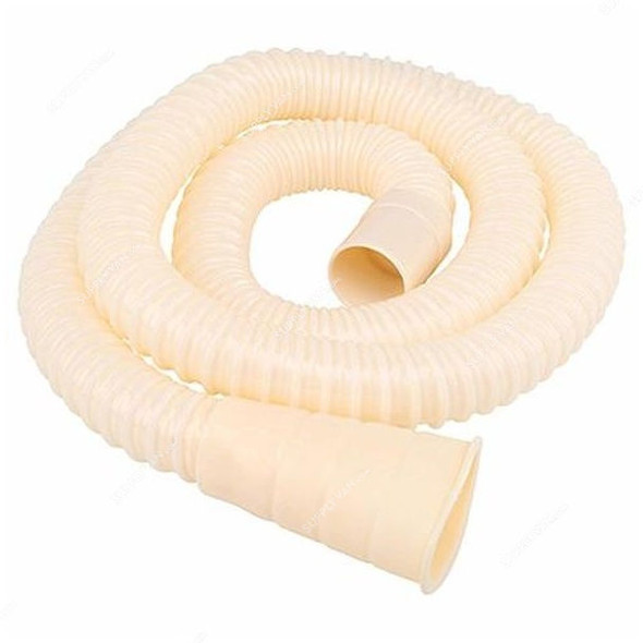 Mkats Washing Machine Outlet Hose, Plastic, 1.5 Mtrs x 15MM, Beige