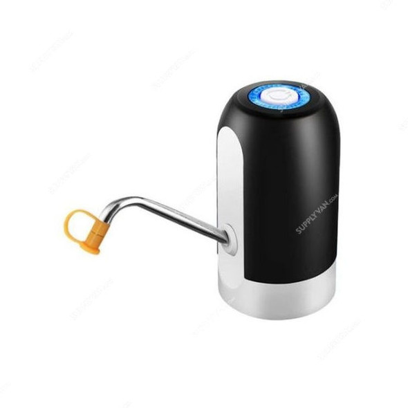 Rechargable Automatic Water Pump Dispenser, WHZ90524003BK, ABS, 1200mAh, Black/Silver