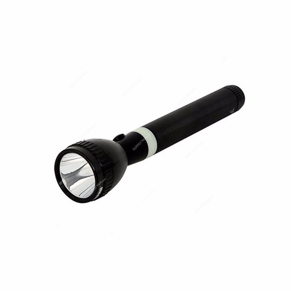Geepas Rechargeable Handheld Flashlight, GFL3827, 1000 Mtrs, 235MM, Black