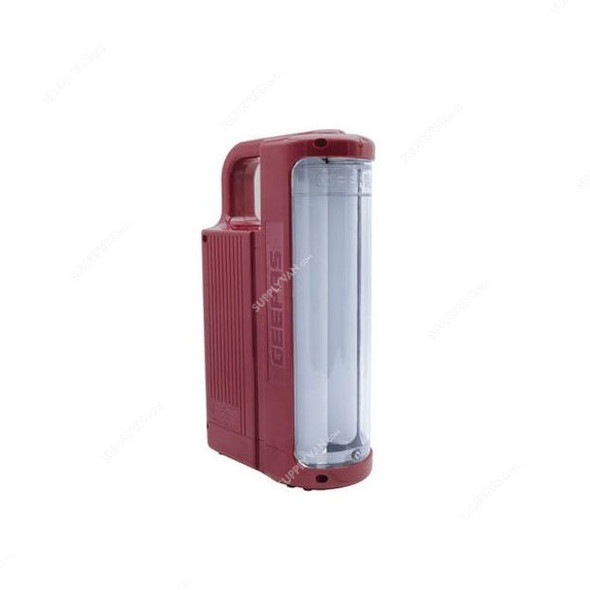 Geepas Rechargeable Emergency LED Lantern, GE51034, 6V, 24 LED, Maroon