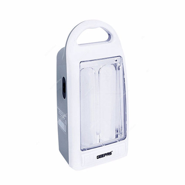 Geepas Rechargeable Emergency LED Lantern, GE5554, 6V, 4000mAh, 28 LED, White/Grey