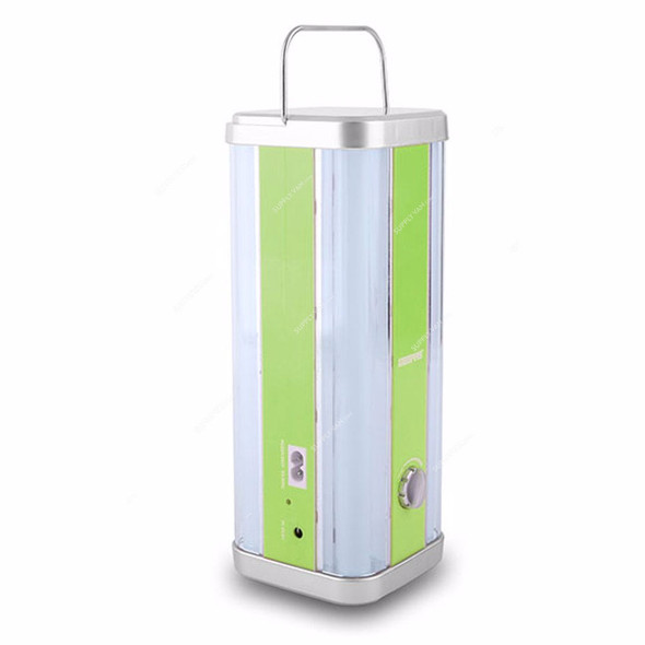 Geepas Rechargeable Emergency LED Lantern, GE5595, 6V, 4000mAh, 100 LED, Green