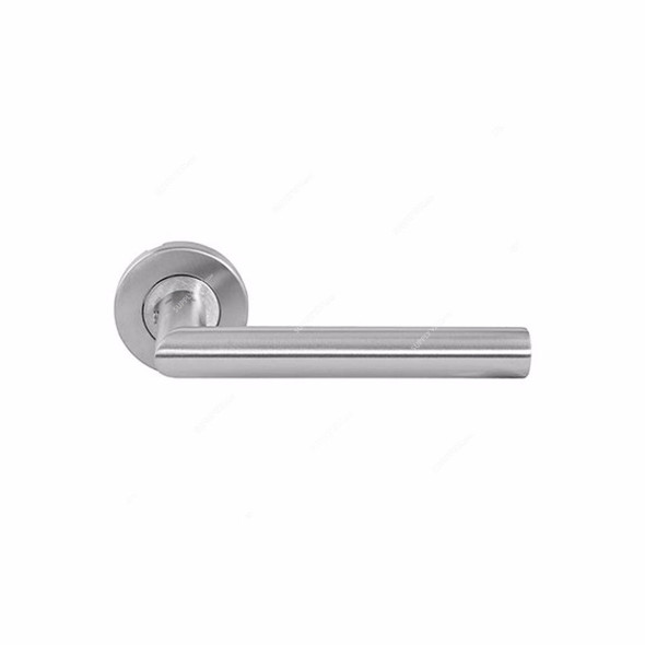 Geepas Mortise Rosette Tubular Door Lever Handle, GHW65041, 19MM, Satin Nickel