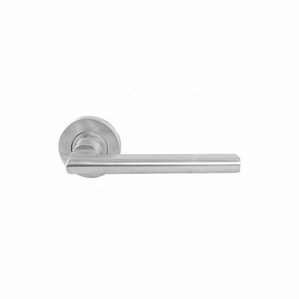 Geepas Mortise Rosette Solid Door Lever Handle, GHW65049, Satin Nickel