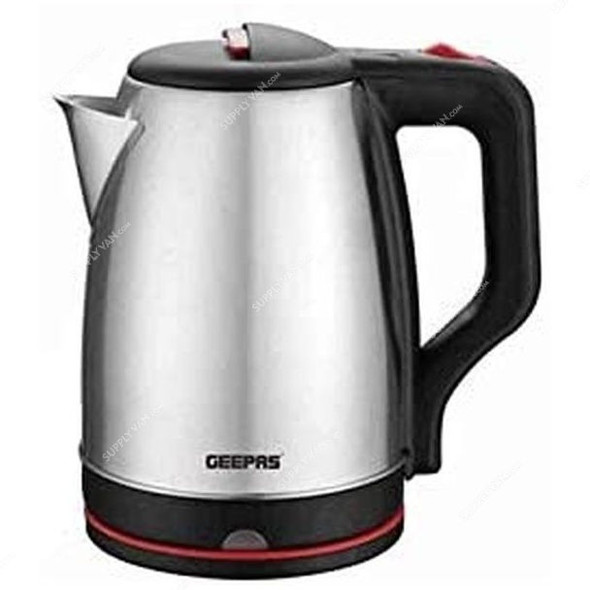 Geepas Electric Kettle, GK38044, Stainless Steel, 1.8 Ltrs, Silver