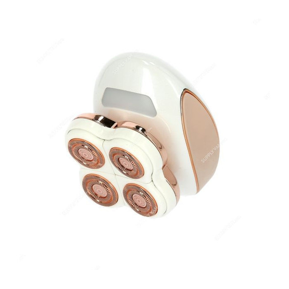 Geepas Rechargeable 4 Head Epilator, GLS86042, White/Gold