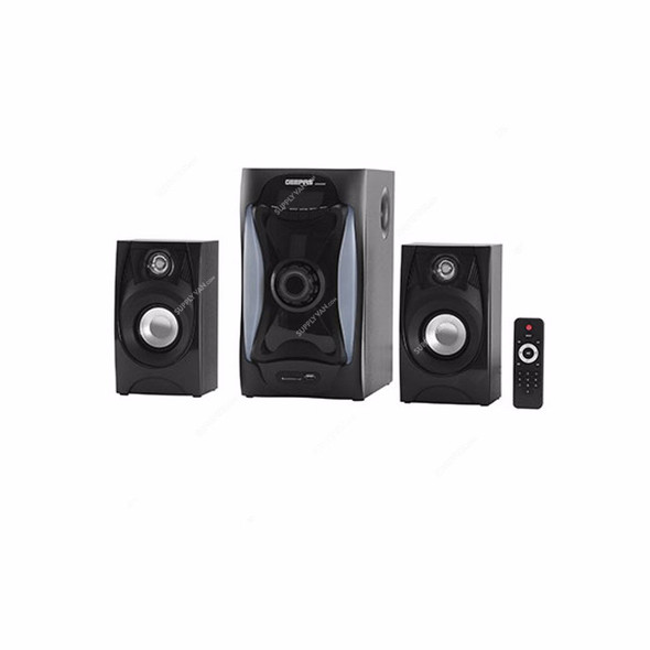 Geepas Multimedia Speaker System, GMS8597, 2.1 Channel, Black