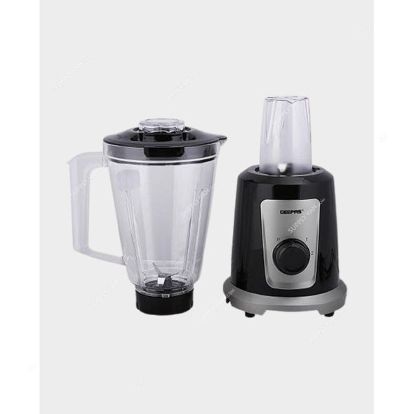 Geepas 2 In 1 Multifunctional Blender, GSB44030, 550W, Black/Clear