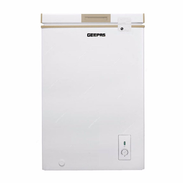 Geepas Chest Freezer, GCF1206WAH, 100W, 120 Ltrs, White