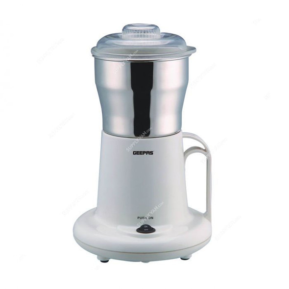 Geepas Coffee Grinder, GCG286, 300ML, White