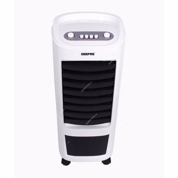 Geepas Floor Air Cooler With Remote Control, GAC9576, 65W, 7 Ltrs, Black/White