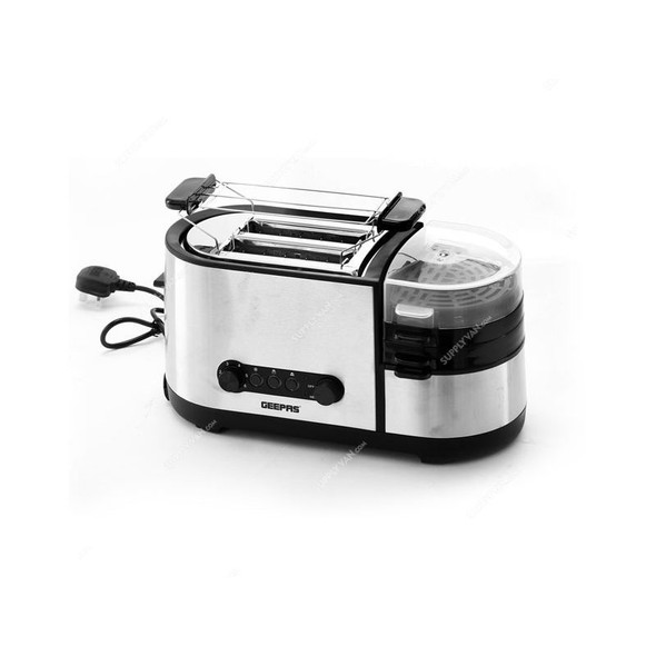 Geepas Bread Toaster, GBT36508UK, 1250W, 2 Slice, Silver