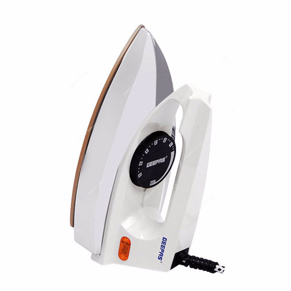 Geepas Dry Iron, GDI7729, 1200W, White/Silver