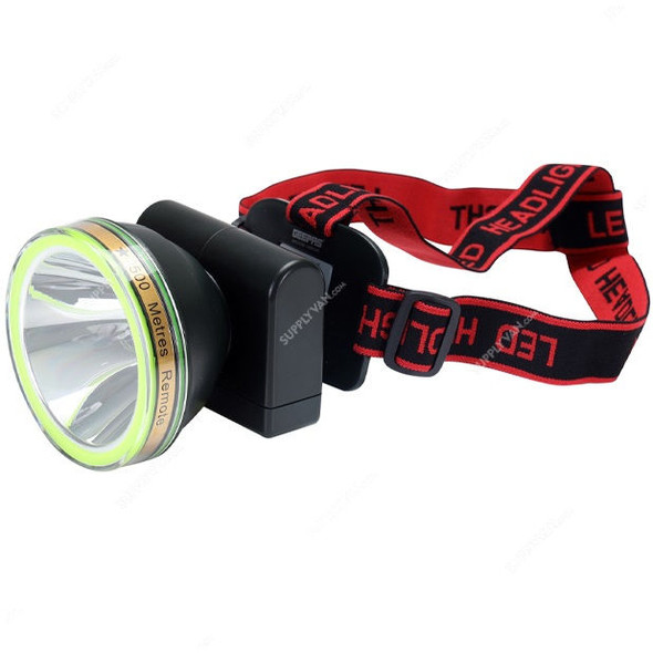 Geepas Rechargeable Waterproof LED Headlamp, GHL51086, 4000mAh, Red/Black