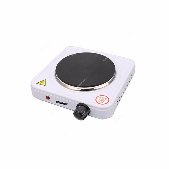 Geepas Electric Single Hot Plate, GHP32013, 1000W, White