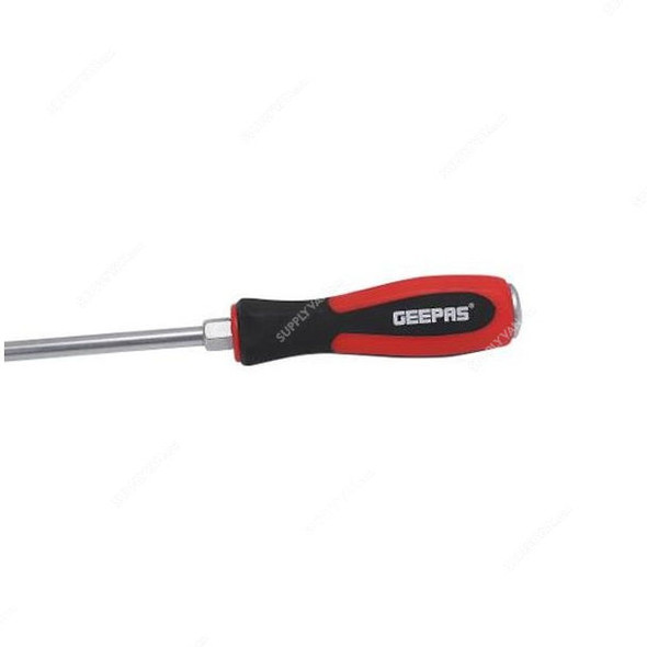 Geepas Screwdriver, GT59219, Slotted, 8 x 200MM, Red/Black