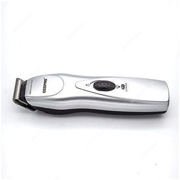 Geepas Rechargeable Hair Trimmer, GTR34N, 3W, Black/Silver