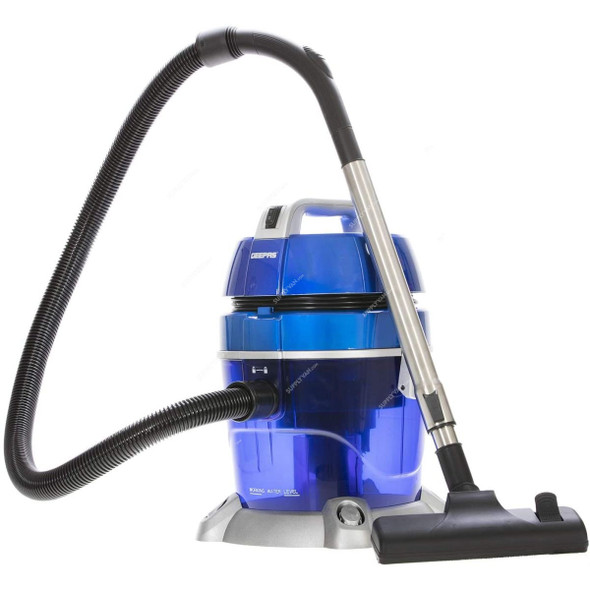 Geepas Wet and Dry Vacuum Cleaner, GVC19016UK, ABS, 1400W, 13 Ltrs, Blue