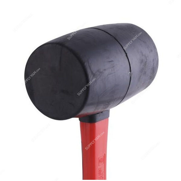 Geepas Rubber Mallet With Fibre Handle, GT59127, 16 Oz, Black/Red