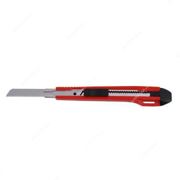 Geepas Snap-Off Utility Knife, GT59232, Metal, 35CM, Red/Silver