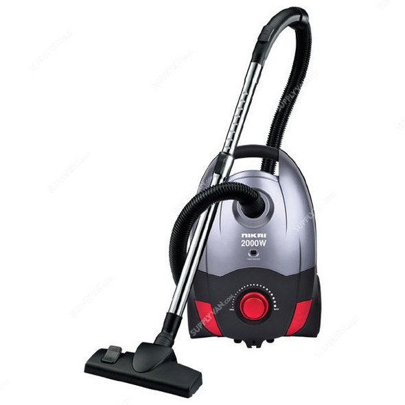 Nikai Canister Vacuum Cleaner, NVC9260A1, 2000W, 3.5 Ltrs, Black/Silver