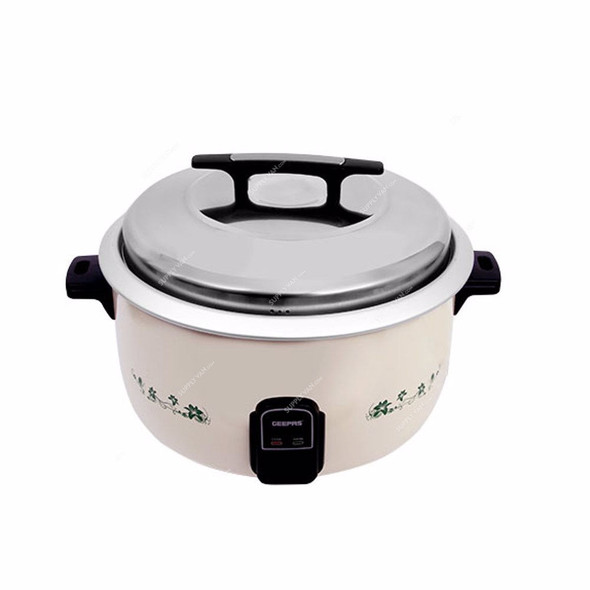 Geepas Electric Rice Cooker, GRC4323, 3000W, 10 Ltrs, White