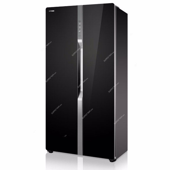 Geepas Side-By-Side Refrigerator, GRFS5507BTN, 550 Ltrs, Black