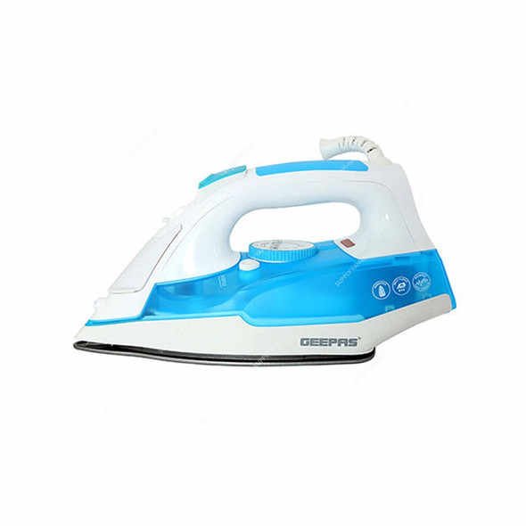 Geepas Steam Iron, GSI7809, 2400W, Blue/White