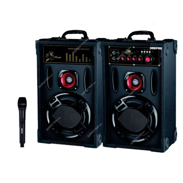 Geepas Professional Speaker, GMS8425, 2 Channel, 16000W, Black